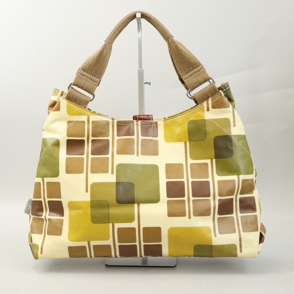 Orla Kiely Yellow Green Brown Geometric Shoulder Bag